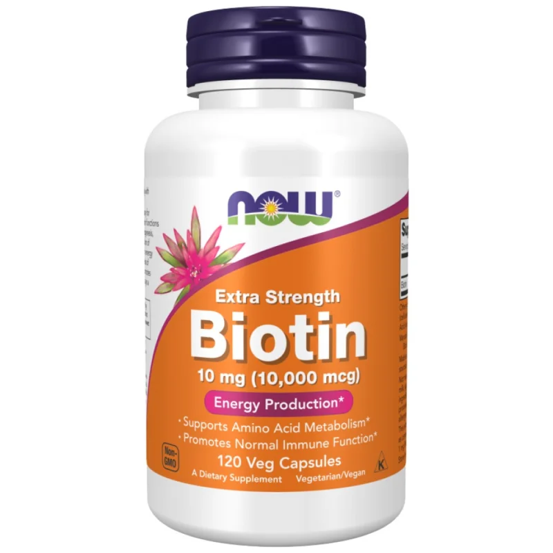 Biotin 10000 mcg / Extra Strength (120 дози) / 120 капсули