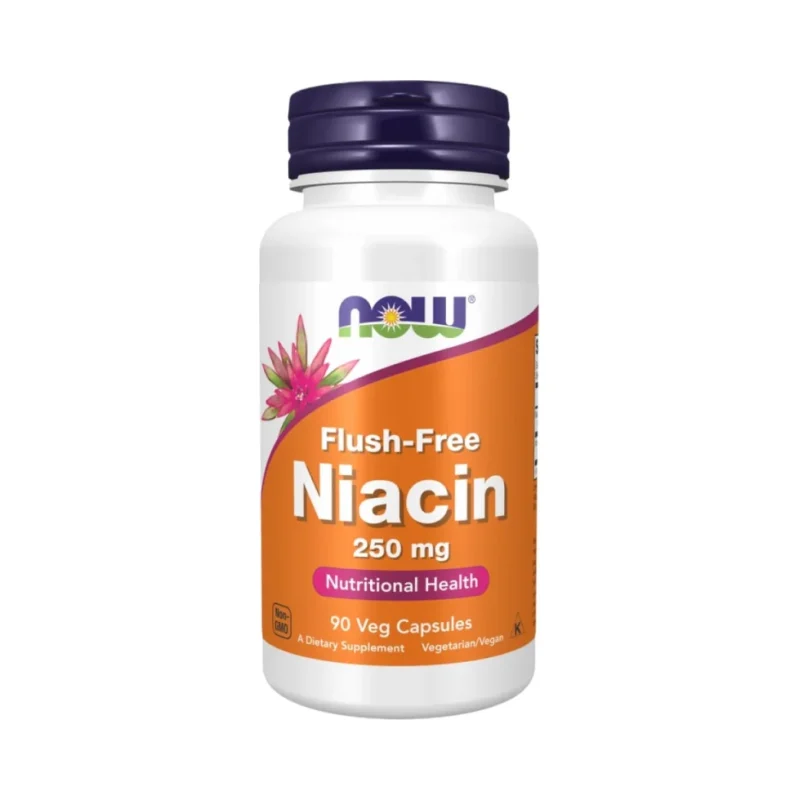 Flush-Free Niacin 250 mg (45 дози) / 90 капсули - NOW