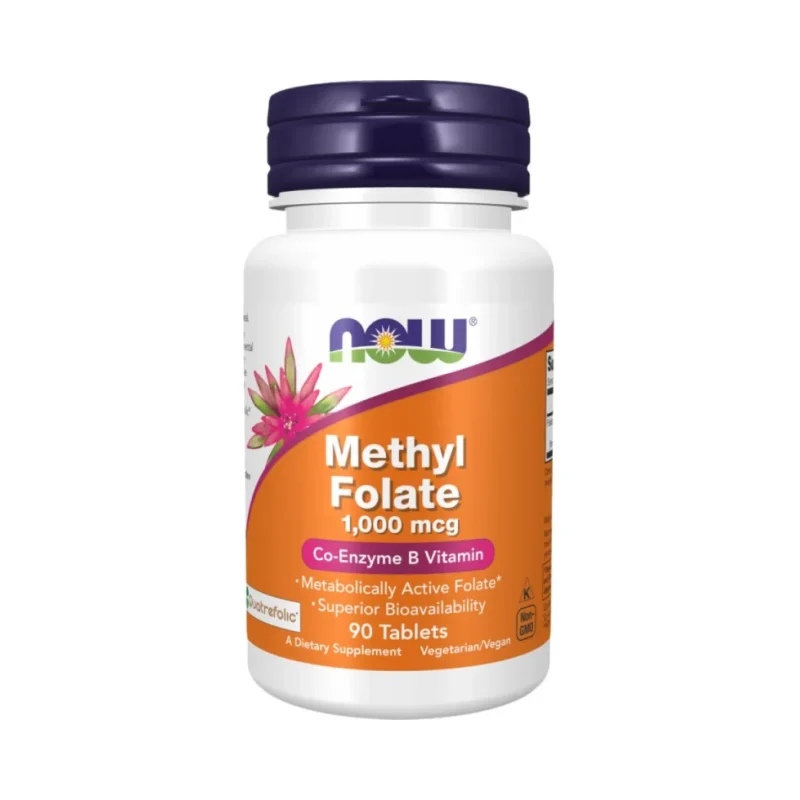 Methyl Folate 1000 mcg (90 дози) / 90 Таблетки - NOW