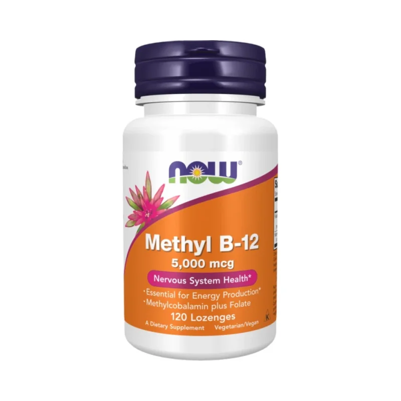 Methyl B-12 5000 mcg | with Folic Acid Quatrefolic® (60 дози) / 120 Подезични таблетки - NOW