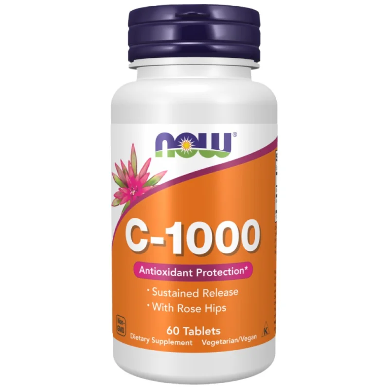 Vitamin C-1000 with Rose Hips / Sustained Release / 60 Таблетки