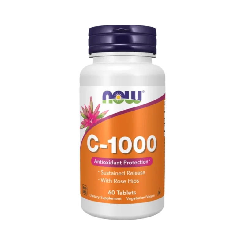 Vitamin C-1000 with Rose Hips / Sustained Release / 60 Таблетки - NOW