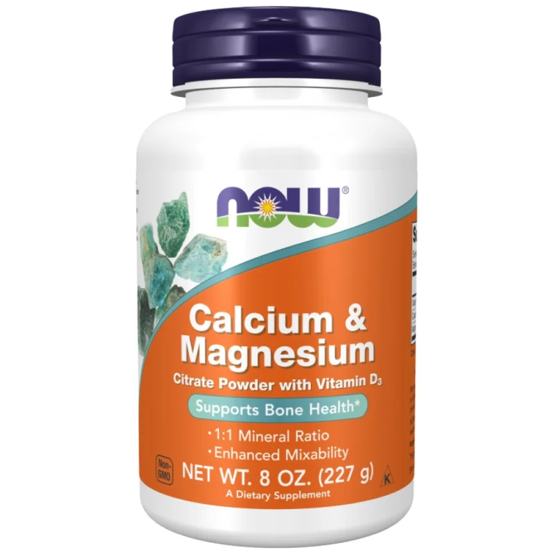 Calcium & Magnesium Citrate Powder with Vitamin D3 (50 дози) / 227 грама