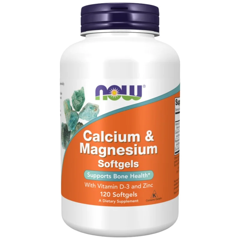 Calcium & Magnesium Softgels / with Vit D and Zinc (120 дози) / 120 Гел капсули