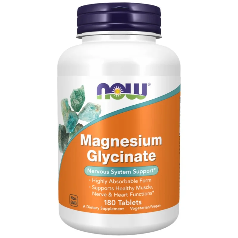 Magnesium Glycinate | Highly Absorbable Magnesium Bisglycinate (90 дози) / 180 Таблетки