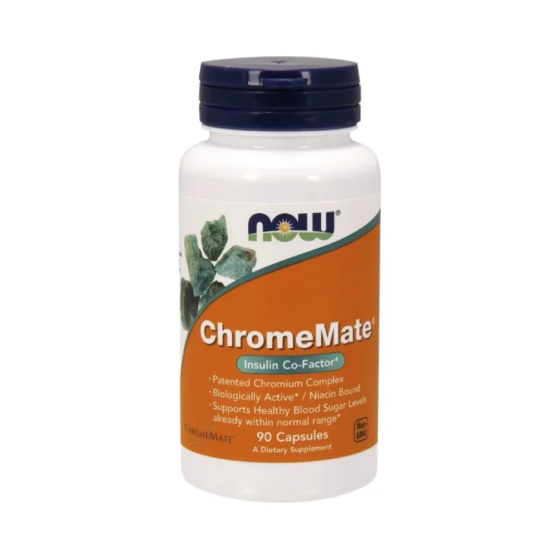ChromeMate / Chromium Polynicotinate 200 mcg (90 дози) / 90 капсули - NOW