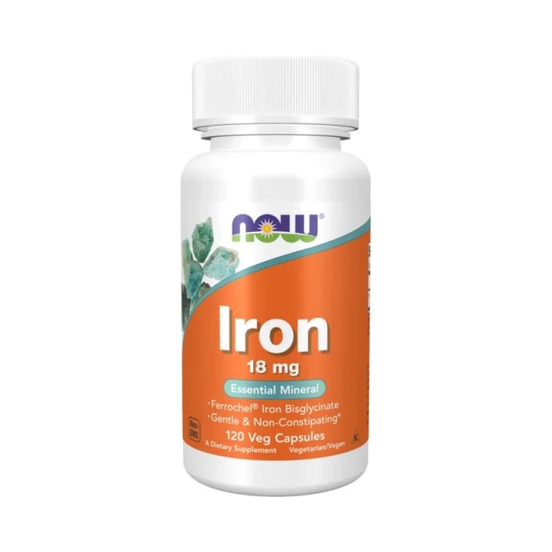 Iron 18 mg Ferrochel (120 дози) / 120 капсули - NOW