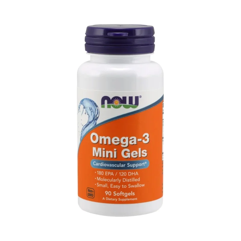 Omega-3 Mini Gels (45 дози) / 90 Гел капсули - NOW
