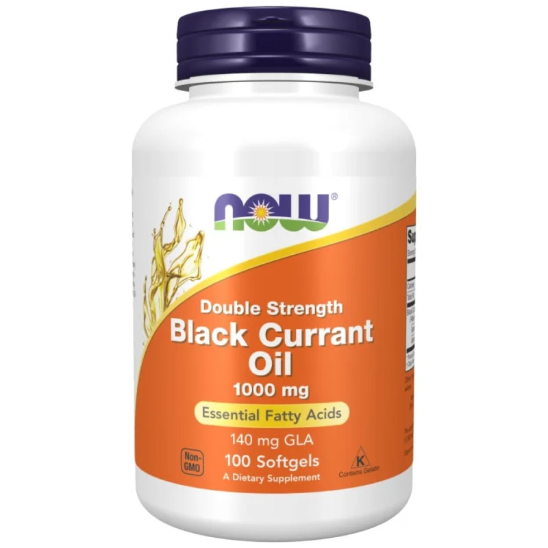 Black Currant Oil 1000 mg | Double Strength (100 дози) / 100 Гел капсули