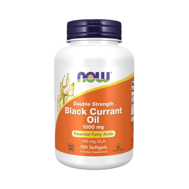 Black Currant Oil 1000 mg | Double Strength (100 дози) / 100 Гел капсули - NOW