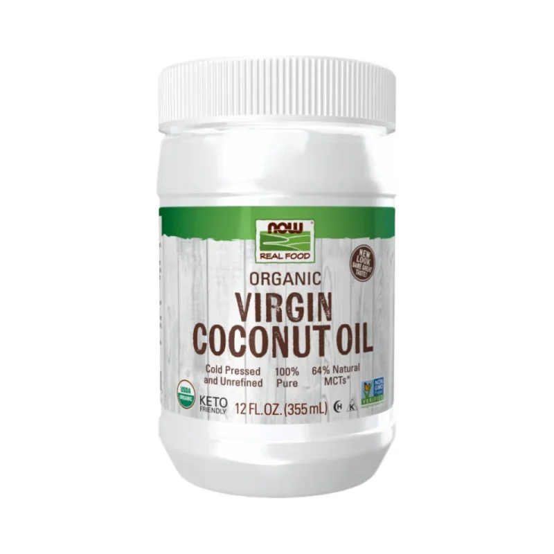 Virgin Coconut Cooking Oil | Organic (24 дози) / 355 мл - NOW