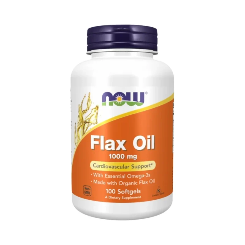 Flax Oil Organic 1000 mg / 100 Гел капсули - NOW