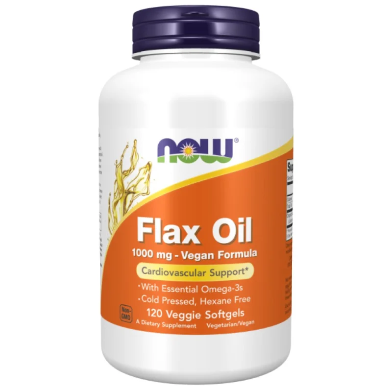 Flax Oil 1000 mg | Vegan Formula (120 дози) / 120 Гел капсули