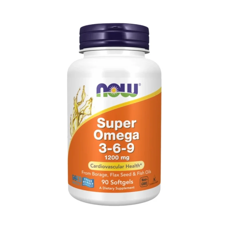 Super Omega 3-6-9 1200 mg (45 дози) / 90 Гел капсули - NOW