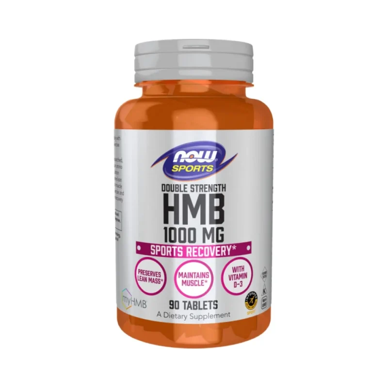 HMB 1000 mg | Double Strength (90 дози) / 90 Таблетки - NOW