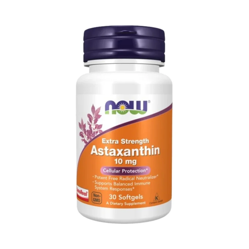 Astaxanthin 10 mg Extra Strength (30 дози) / 30 Гел капсули - NOW