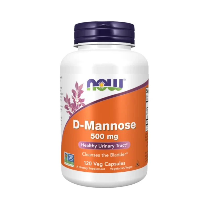 D-Mannose 500 mg (40 дози) / 120 капсули - NOW