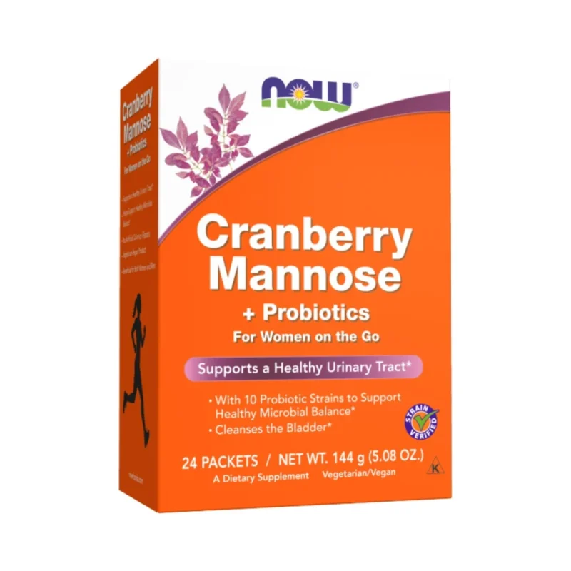 Cranberry Mannose + Probiotics | For Women on the Go (24 дози) / 24 x 6 грама - NOW