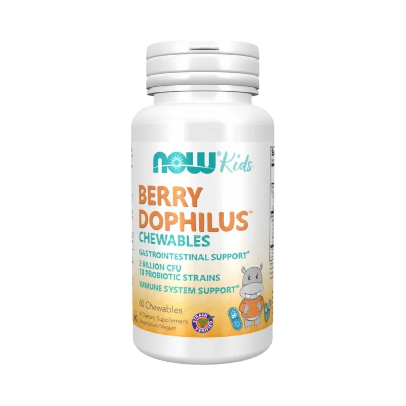 BerryDophilus (60 дози) / 60 Дъвчащи таблетки - NOW