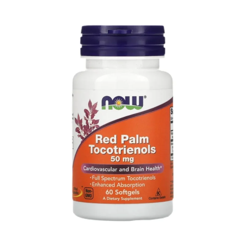 Red Palm Tocotrienols 50 mg (60 дози) / 60 Гел капсули - NOW