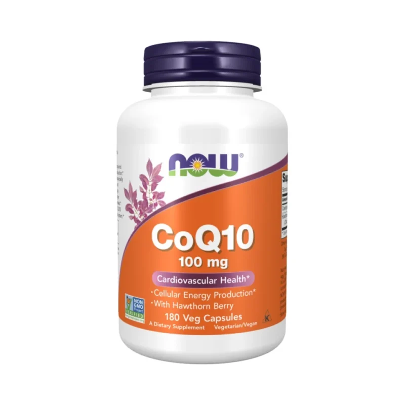 CoQ10 100 mg | with Hawthorn Berry (180 дози) / 180 капсули - NOW