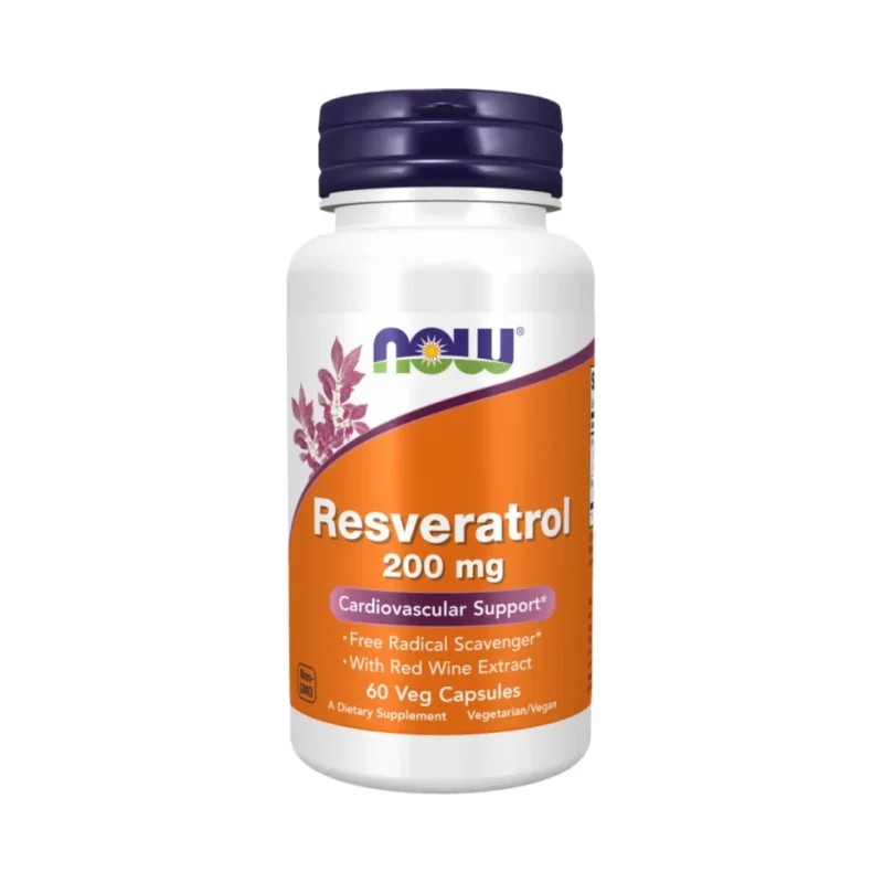 Natural Resveratrol 200 mg (60 дози) / 60 капсули - NOW