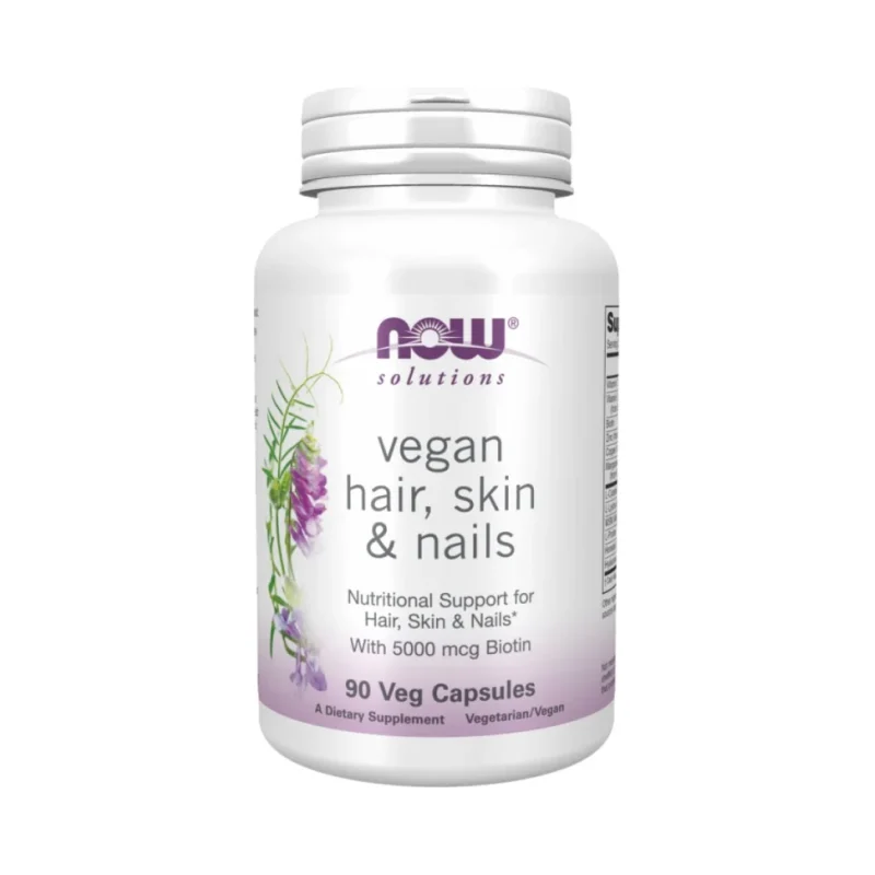 Vegan Hair, Skin & Nails (45 дози) / 90 капсули - NOW