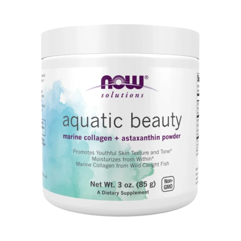 Aquatic Beauty | Marine Collagen + Astaxanthin (27 дози) / 85 грама - NOW