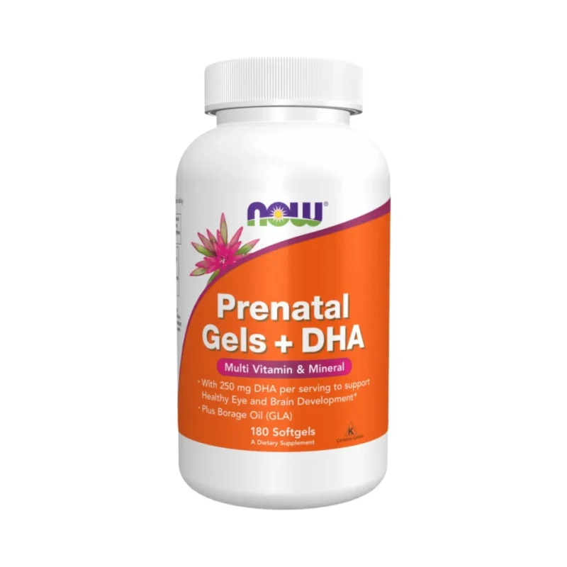 Prenatal + DHA (60 дози) / 180 Гел капсули - NOW