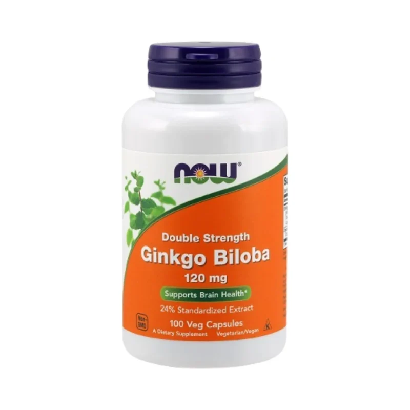 Ginkgo Biloba 120 mg / Double Strength (100 дози) / 100 капсули - NOW