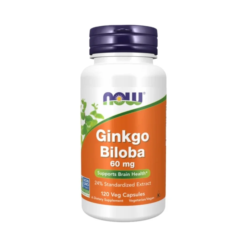 Ginkgo Biloba 60 mg (120 дози) / 120 капсули - NOW