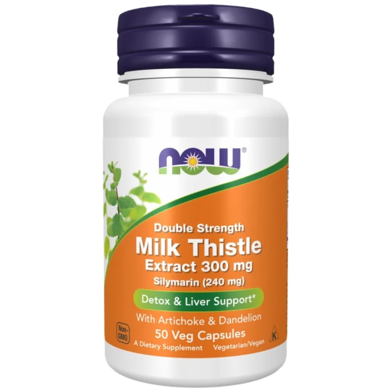 Milk Thistle - Silymarin Extract | Double Strength with Artichoke & Dandelion (50 дози) / 50 капсули
