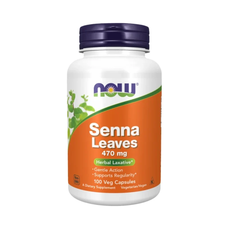 Senna Leaves 470 mg (100 дози) / 100 капсули - NOW