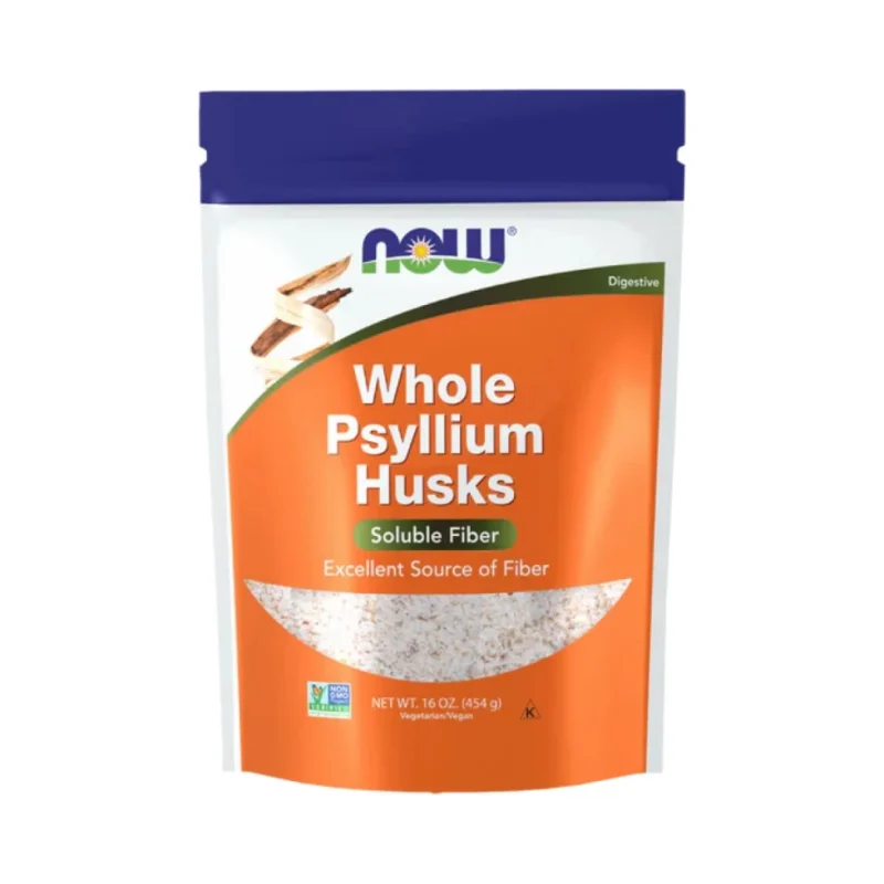 Whole Psyllium Husks Powder (45 дози) / 454 грама - NOW