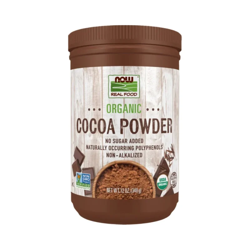 Organic Cocoa Powder | No Sugar Added / 340 грама - NOW