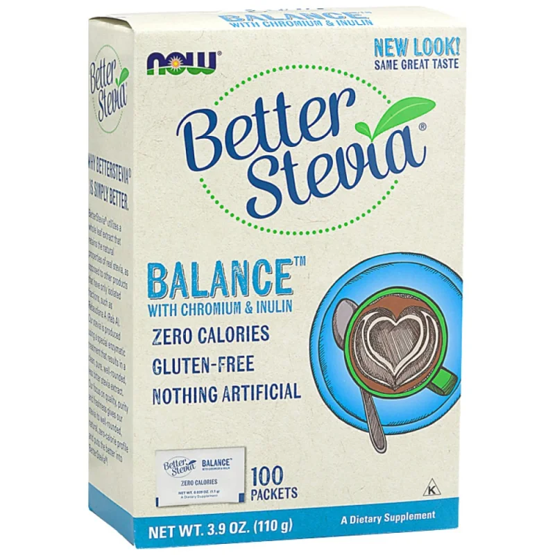 Better Stevia® Balance™ | with Chromium & Inulin / 100 Пакета
