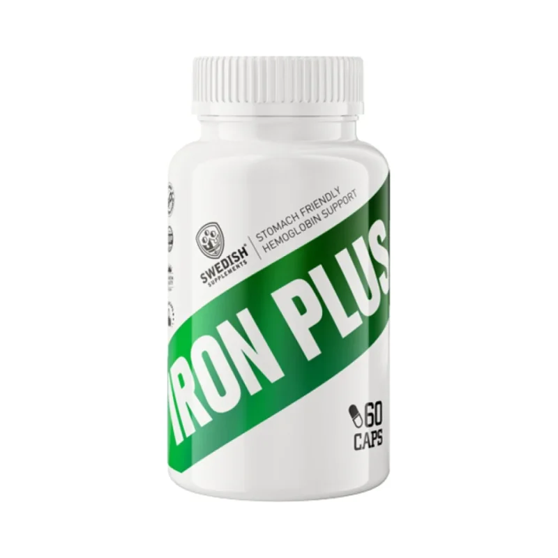 Iron Plus / with Vit C & Folic Acid / / 60 капсули, 60 дози - SWEDISH Supplements