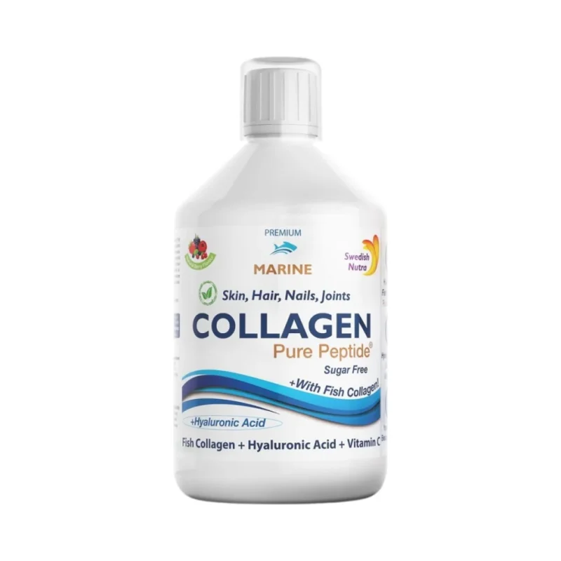 Fish Collagen 10 000 mg | with Hyaluronic Acid + Vitamin C / 500 мл, 20 дози - Swedish Nutra