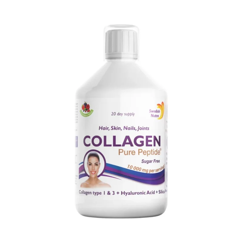Collagen Types 1 & 3 | with with Hyaluronic Acid, Silica and Vitamin C / 500 мл, 20 дози - Swedish Nutra