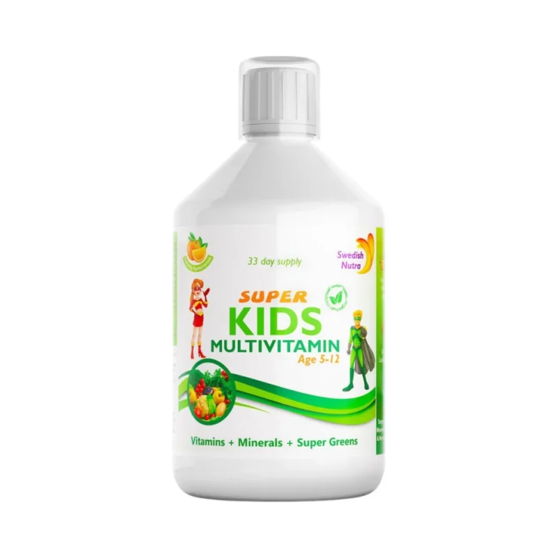 Kids Multivitamin | Vitamins + Minerals + Super Greens / 500 мл, 33 дози - Swedish Nutra