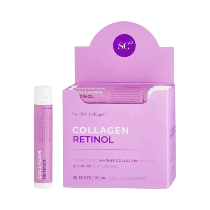 Collagen Retinol | 12500 mg Marine Collagen Peptides (30 дози) / 30 x 25 мл - Swedish Collagen