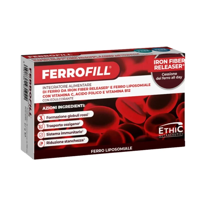 FERROFILL 30 mg | with Iron Fiber Releaser® & Liposomal Iron / 30 Таблетки, 30 дози - EthicSport