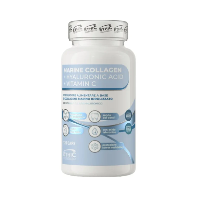 Marine Collagen | with Hyaluronic Acid & Vitamin C (30 дози) / 120 капсули - EthicSport