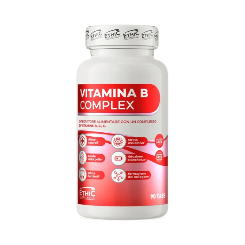 Vitamina B Complex | with Vitamin C & E (90 дози) / 90 Таблетки - EthicSport