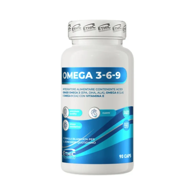 Omega 3-6-9 | Fish, Flaxseed, Sunflower & Vitamin E (30 дози) / 90 Гел капсули - EthicSport