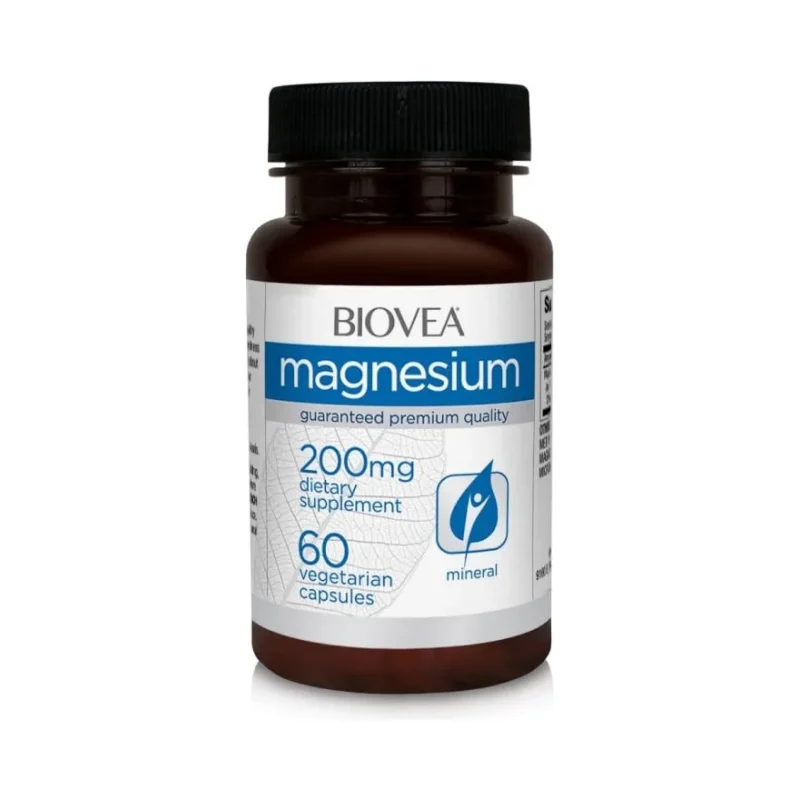 Magnesium 200mg - Магнезий, Разфасовка 60 caps - Biovea