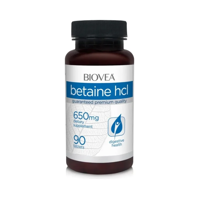 Betaine HCL 650mg, Разфасовка 90 tabs - Biovea