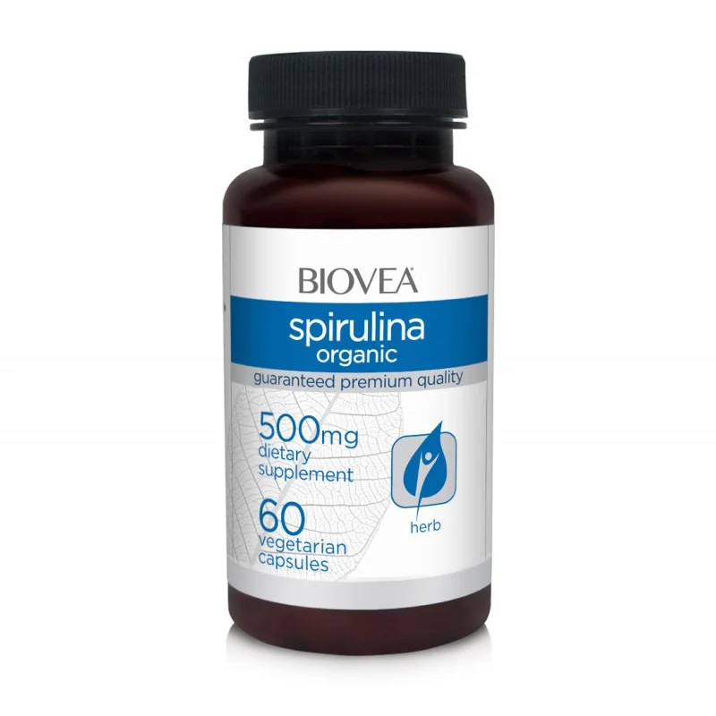 Spirulina Organic 500mg - Спирулина, Разфасовка 60 caps