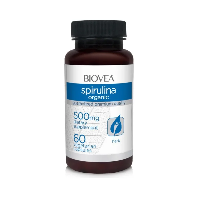 Spirulina Organic 500mg - Спирулина, Разфасовка 60 caps - Biovea