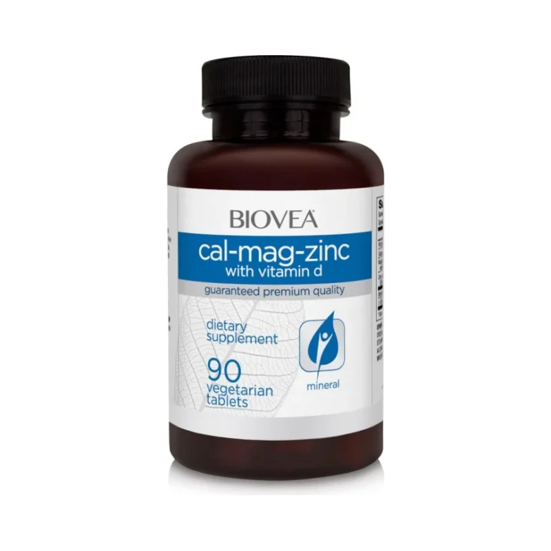 Cal-Mag-Zinc + Vitamin D - Калций + Магнезий + Цинк + Витамин D, Разфасовка 90 tabs - Biovea